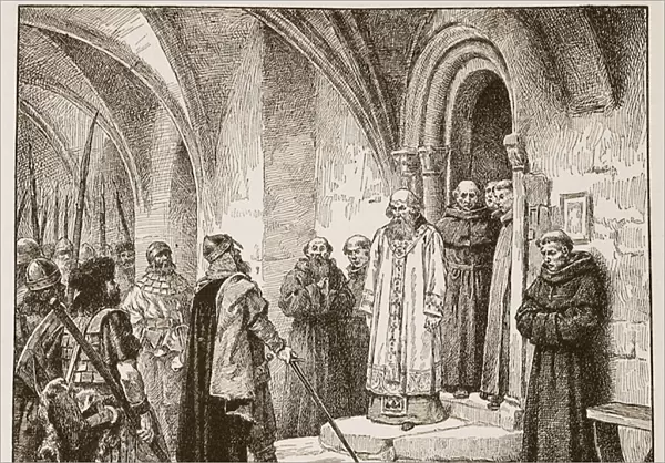 Swein demanding ransom, illustration from The Church of England