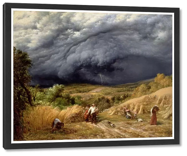 Storm in Harvest, 1856 (oil on canvas)