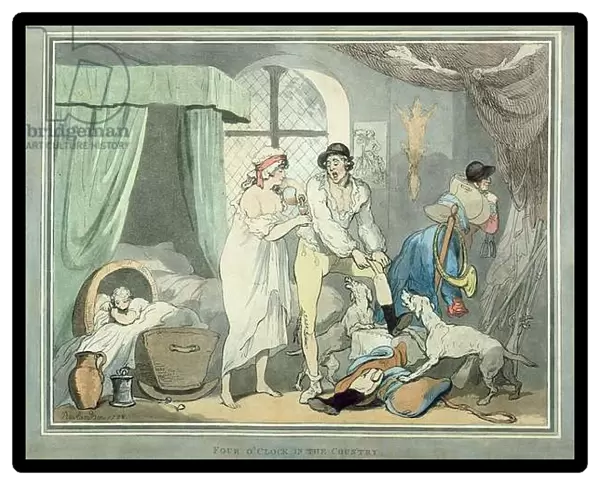 'Four o Clock in the Country', pub. 1788 (coloured etching with aquatint
