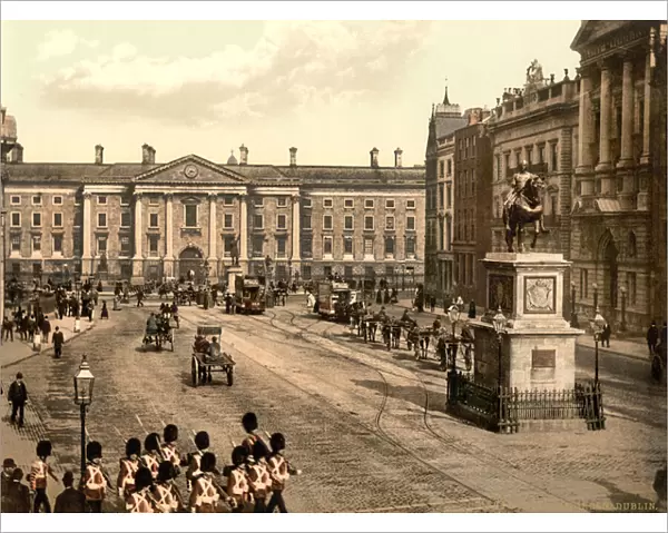 College Green, Dublin, c. 1890-1900 (photochrom)