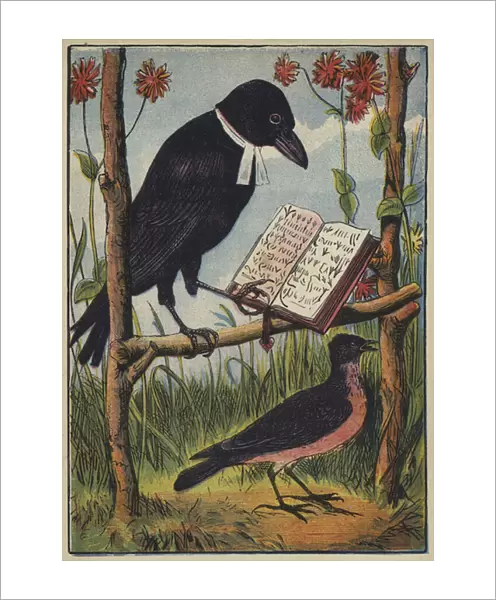 The Rook and the Lark (colour litho)