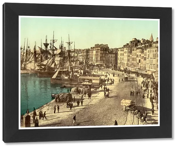 Old Harbor (Vieux-Port), Marseille, France, c. 1890-1900 (photochrom)