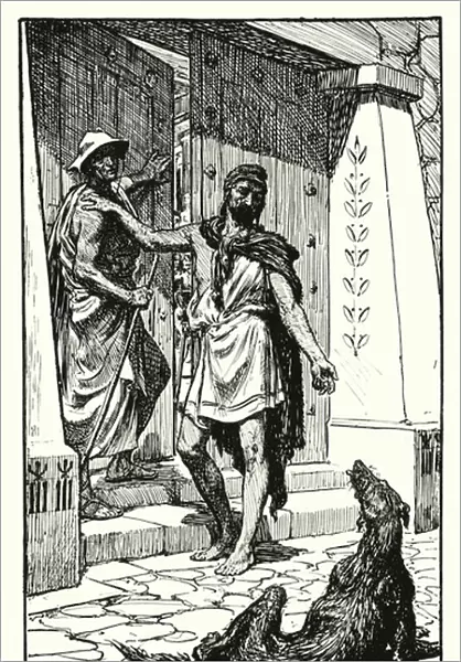 Odyssey: Odysseus and his Dog (engraving)