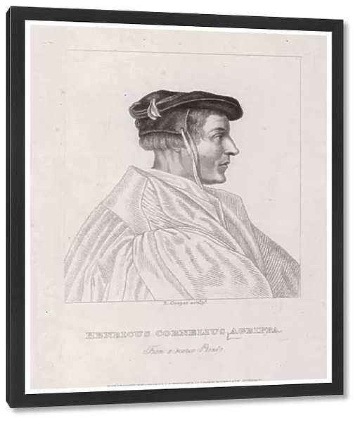 Heinrich Cornelius Agrippa, German polymath (engraving)