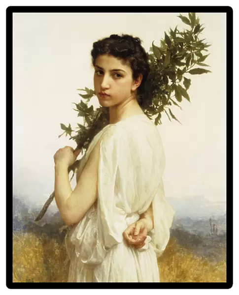 A Nymph Holding a Laurel Branch, 1900 (oil on canvas)