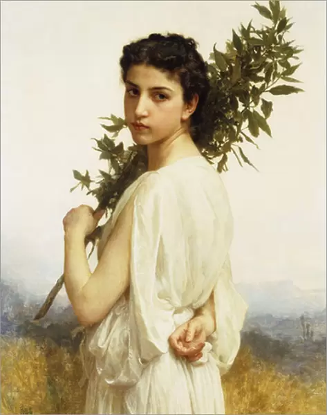 A Nymph Holding a Laurel Branch, 1900 (oil on canvas)