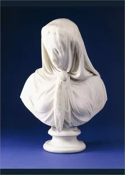 A Marble Bust of a Veiled Woman, 1867 (marble)