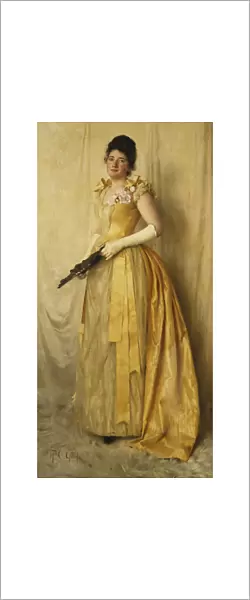 The Lady in Gold - A Portrait of Mrs, c. 1891 (oil on canvas)