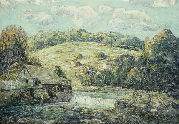 The Old Mill, Wilton, Connecticut, (oil on canvas)