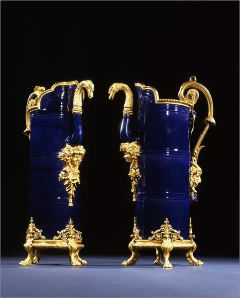 Two Jugs, c. 1767 (porcelain with bronze trimming)