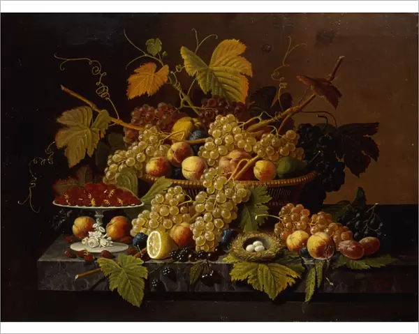 Still Life with Fruit, 1854 (oil on canvas)
