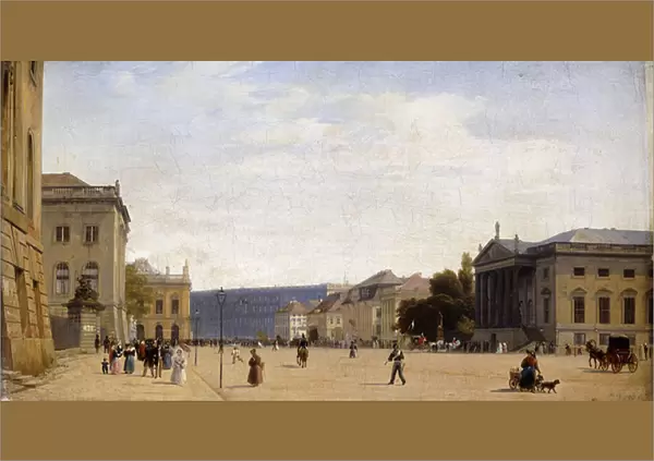 Unter den Linden, Berlin, 1836 (oil on canvas)