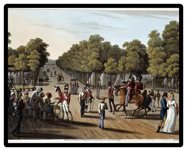 English Camp at the Bois de Boulogne, 1815 - in 'Historical