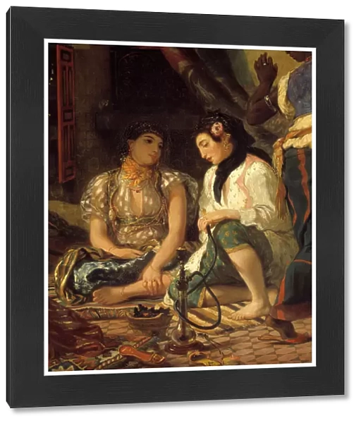 The women of Algiers in their Detail apartment. Painting by Eugene Delacroix (1798-1863