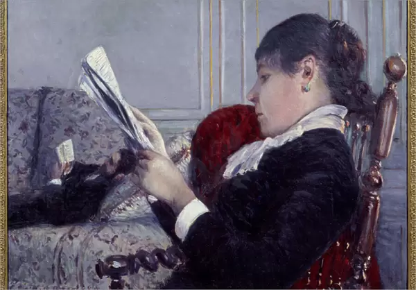 Interior, the reader Painting by Gustave Caillebotte (1848-1894) 1880 Sun