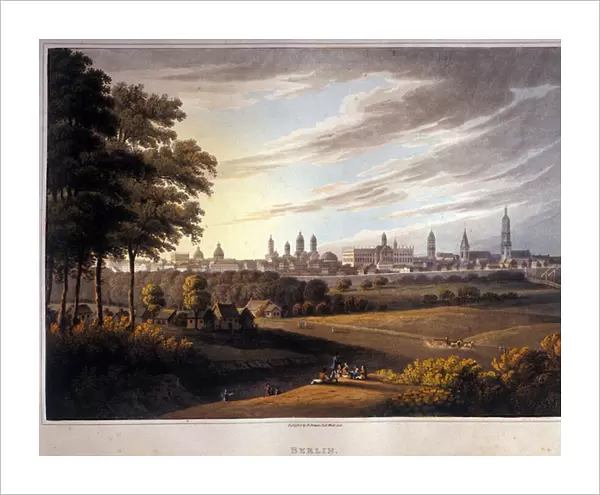Overview of the city of Berlin in Germany. 1814