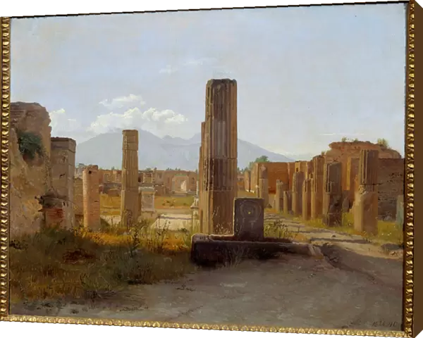 The Pompei Forum. Painting by Christian Kobke (1810-1848), 1840. Oil on paper stacked