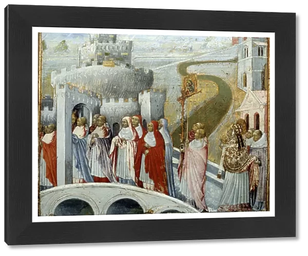 Procession of Pope Gregoire I said the Great or the Dialogue (532-604) (right
