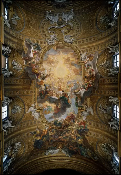 The Triumph of the Holy Name of Jesus Fresco of the Nave by Giovan Battista Gaulli