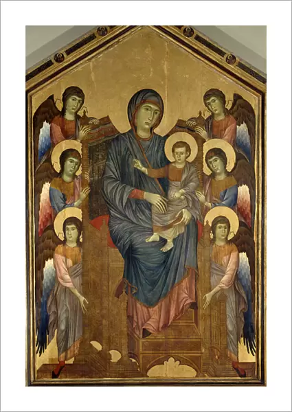 The Virgin and Child in Majestic surrounded by six angels