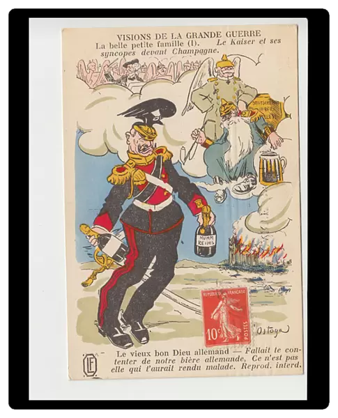 Postcard, Satirical in Colors, 1914_11_24: Visions of the Great War The beautiful little