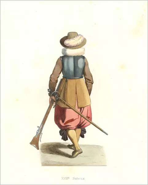 Musketeer from French Flanders, 17th century, from an original painting