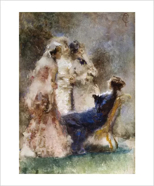 High Life (A Piquant Conversation) par Cremona, Tranquillo (1837-1878)