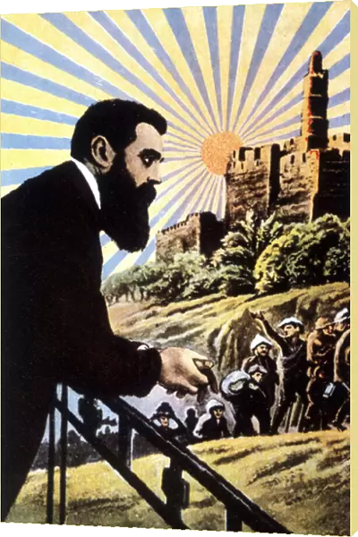 Illustration representing Theodor Herzl (1860 - 1904), Jewish writer of Hungarian origin