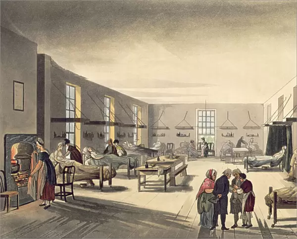 Middlesex Hospital from Ackermanns Microcosm of London