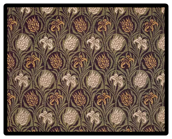 Fragment of Ingrain carpet, c. 1870 (wool)