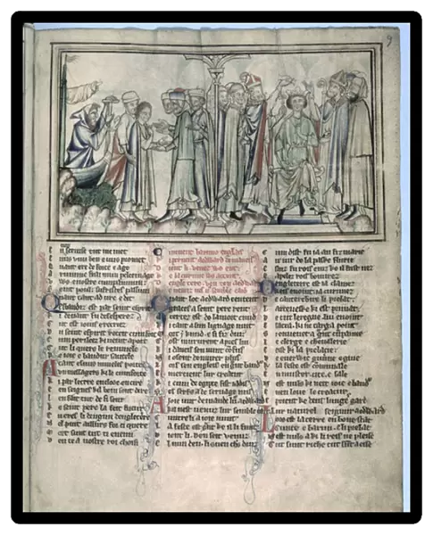 Ms Ee 3. 59 The Anointing and Crowning of Edward the Confessor in 1043