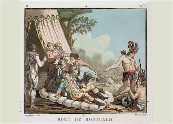 Death of Louis Joseph de Montcalm at the Siege of Quebec, 1759