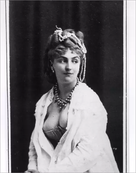 Portrait of Mery Laurent (1849-1900) 1888-1889 (b  /  w photo)