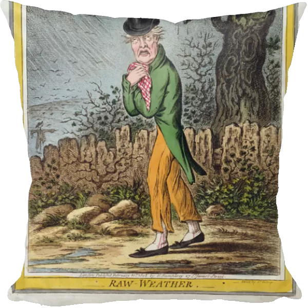 Raw Weather, published by Hannah Humphrey in 1808 (hand-coloured etching)