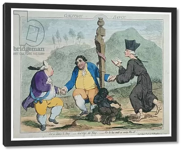 The Coalition-Dance, published by William Humphrey in 1783 (hand-coloured etching)