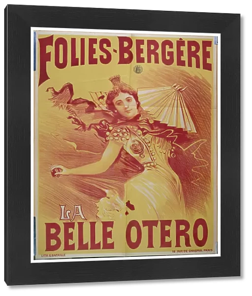 Poster advertising la Belle Otero at the Folies-Bergere, 1894 (colour litho)