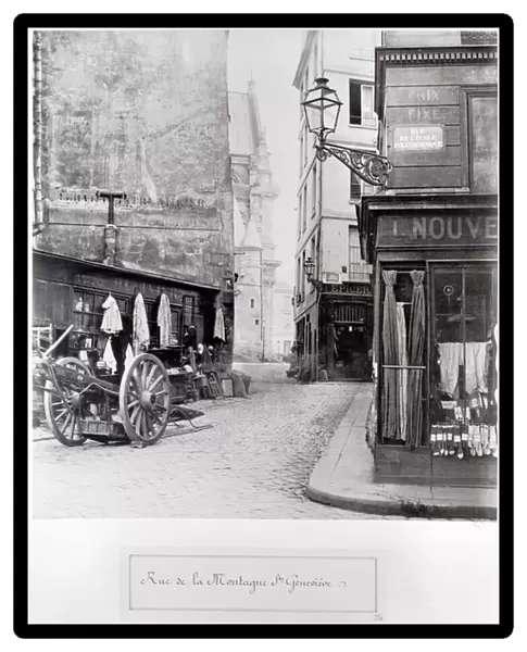 Rue de la Montagne Sainte-Genevieve, Paris, 1858-78 (b  /  w photo)