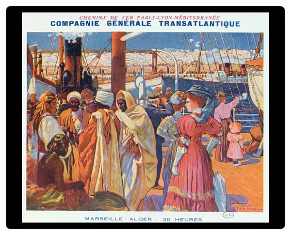Poster advertising the Compagnie Generale Transatlantique