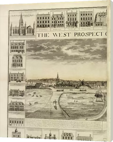 The West Prospect of the Town of Great Yarmouth in Norfolk, engraved by John Harris (fl