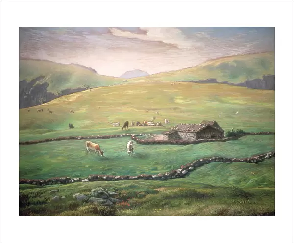 Grazing in the Vosges (oil on canvas)