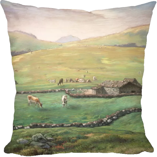 Grazing in the Vosges (oil on canvas)