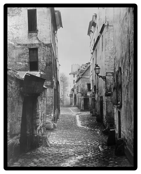 Rue Traversine, from rue d Arras, Paris, between 1858-78 (b  /  w photo)