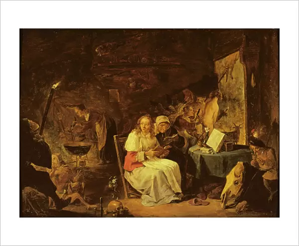 Incantation Scene (oil on copper mounted on masonite)