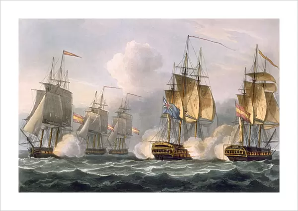 Capture of the Dorothea, July 15th 1798, engraved by Thomas Sutherland for J