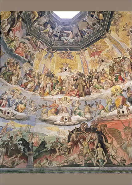 The Last Judgement, detail from the cupola of the Duomo, 1572-79 (fresco)
