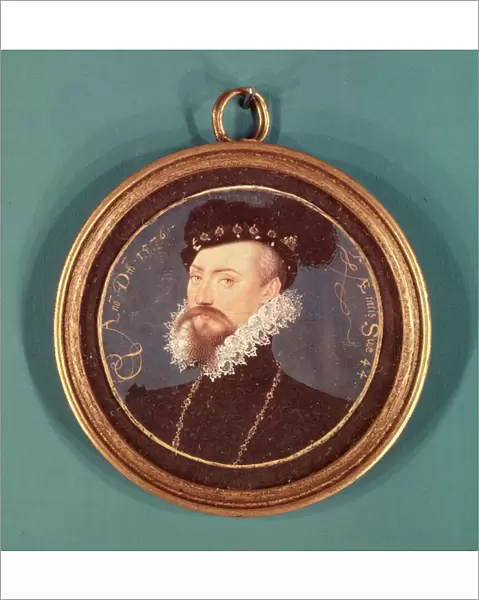 Robert Dudley, Earl of Leicester (c. 1532-88) 1576 (w  /  c on ivory)