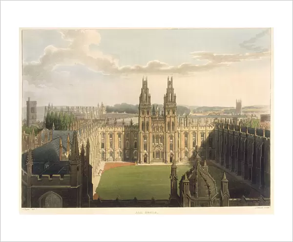 Exterior view of All Souls College, taken from the top of Radcliffe Library