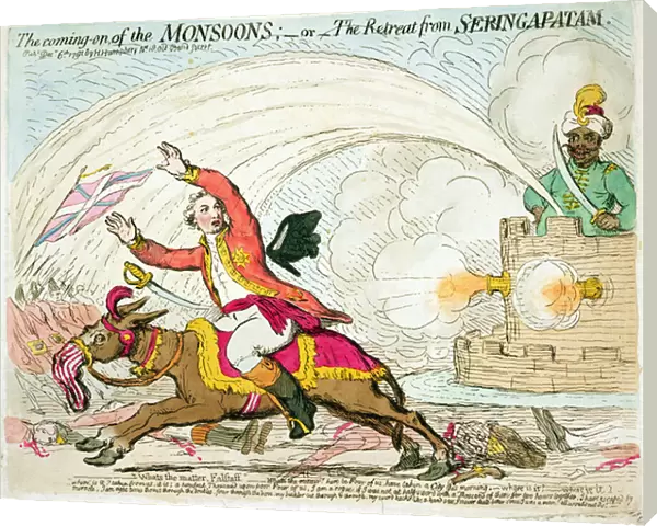 The coming-on of the Monsoons, published by Hannah Humphrey, 1791 (coloured engraving)