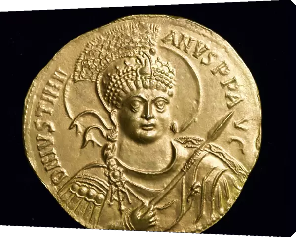 Copy of the Great Gold Medal of Justinian I (527-65 AD) obverse, c