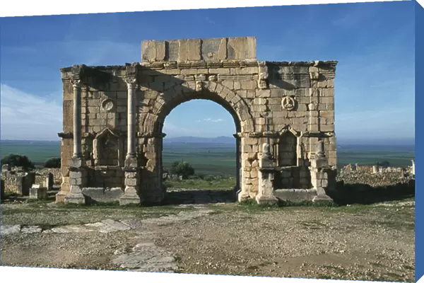 Triumphal arch built in honour of Emperor Caracalla, on the Decumanus Maximus